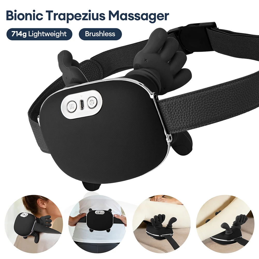Electric Neck and Shoulder Massager – Deep Tissue Heat Therapy Shawl Back Massage Instrument Tidesmit