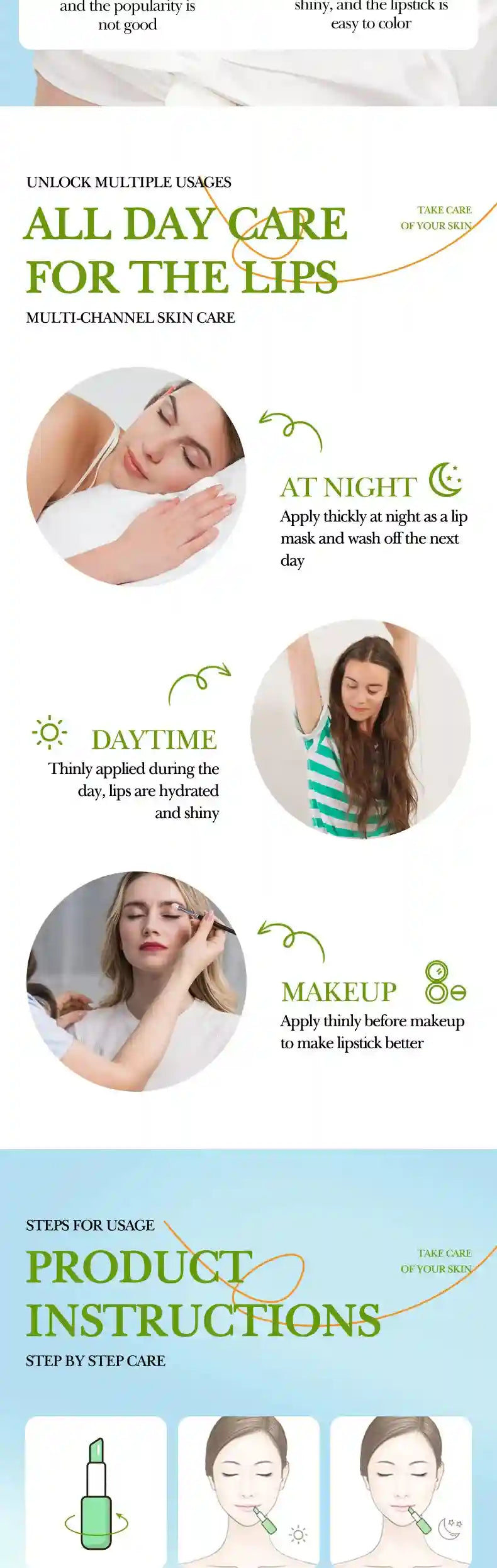 Aloe Vera Color Changing Lip Balm | Nourishing Moisturizing Lip Treatment Lip Care Tidesmit