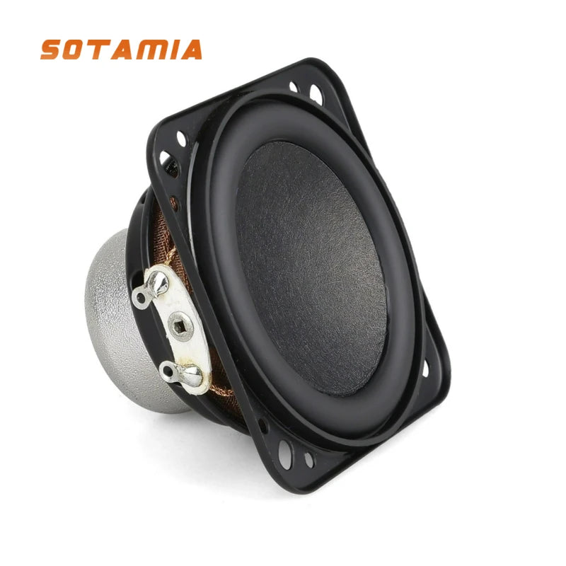 SOTAMIA 2pcs 2 Inch 50mm Full Range Speaker 4 Ohm 10W Dual Magnetic 18-core Rubber Side Long-stroke Home Smart Voice Speaker