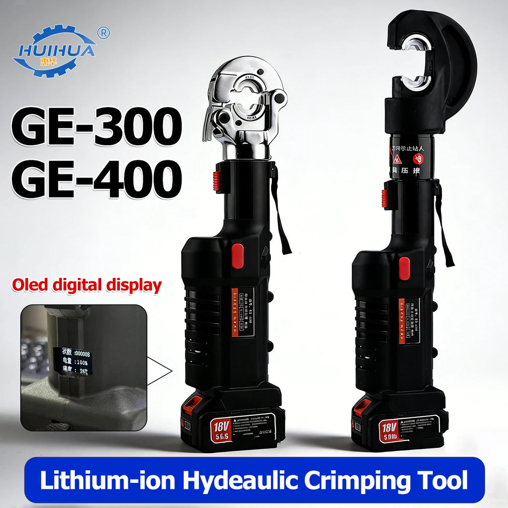 Electric Hydraulic Crimping Pliers With 13 Dies 12T Rechargeable Crimper Tool Portable Crimper Kit for Copper Aluminum Terminal