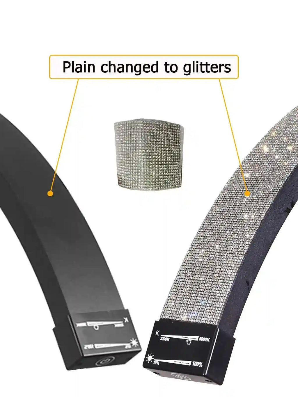 Half Moon LED Beauty Light for Lash and Nail | Adjustable 28 Inch Tidesmit Tidesmit