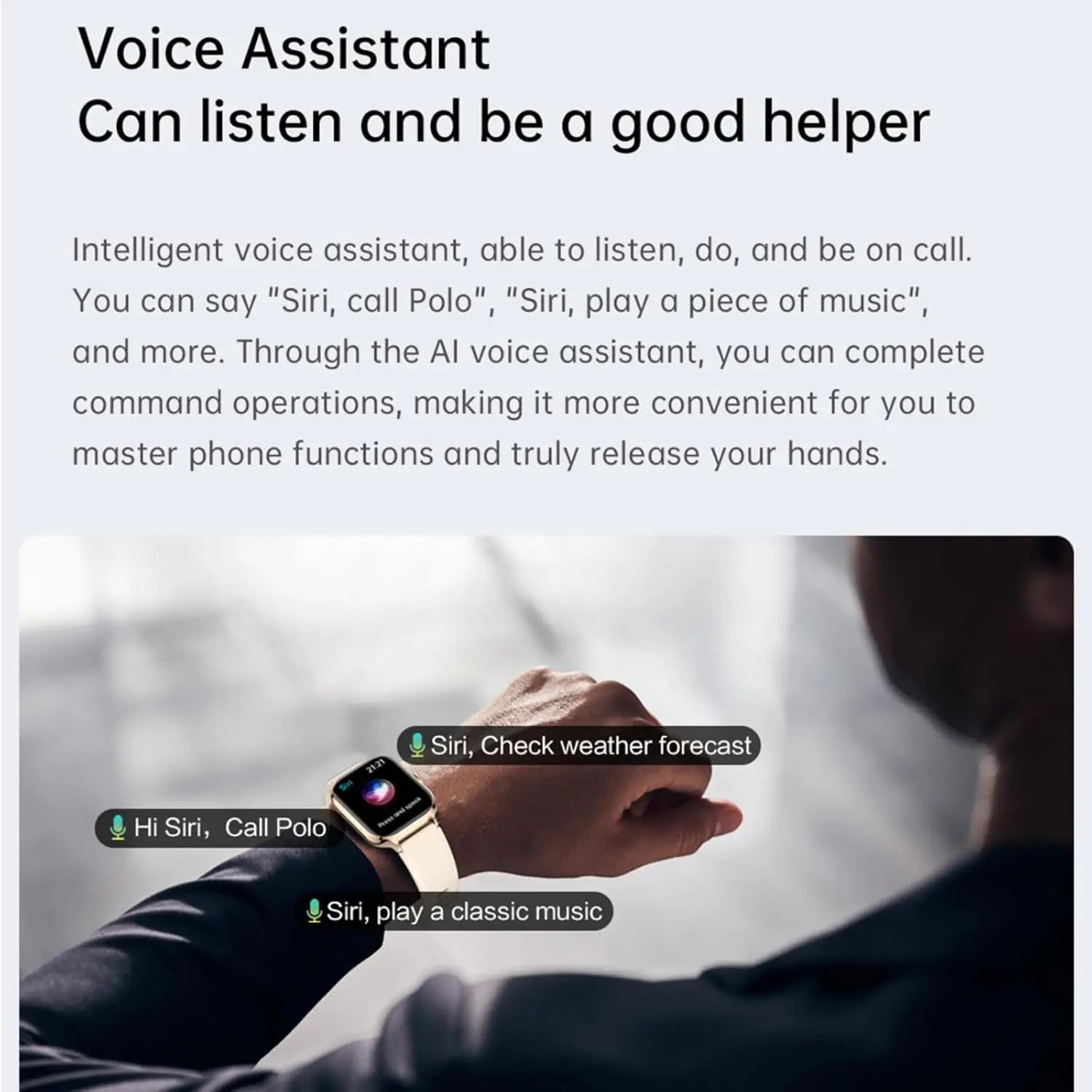 Smartwatch with HD Touch Screen, Wireless Calling, Alarm, Multi-Sport Modes, Sedentary Reminder, Calculator, Suitable for Both Android and IPhone, Unisex,Valentine's Day/Christmas/New Year/Birthday Watch Gifts