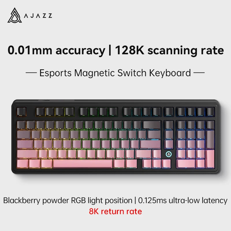 AJAZZ AK980 MAX HE 8K - New Magnetic Switch Type-C - Wired Only - Computer Gaming Keyboard Upgrade Gasket Mechanical Keyboard