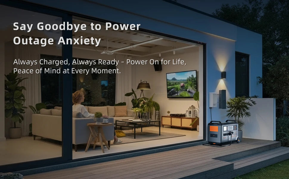 Oscal PowerMax3600SE Portable Power Station 3600W Solar Generator 3600Wh LiFePO4 Battery 14 Outlets Morse Code For Emergency Use No parallel operation function