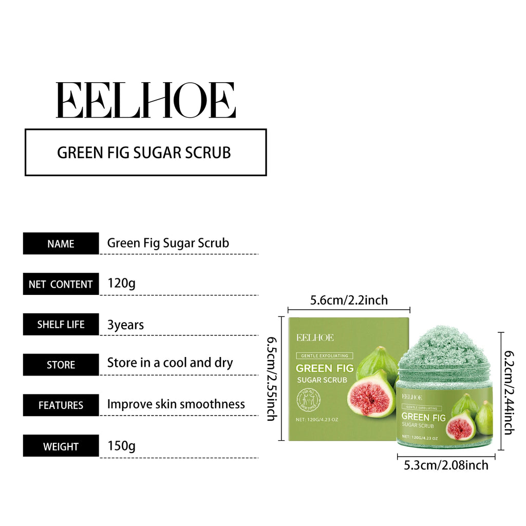 Fig Sugar Body Scrub Exfoliating Moisturizer - Natural Smoothing Care Scrubs Treatments Tidesmit
