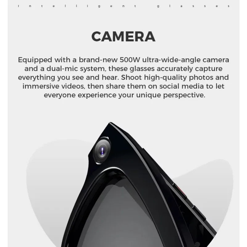 Smart Glasses With 8MP AI Camera and Spatial Audio - Tidesmit Tidesmit