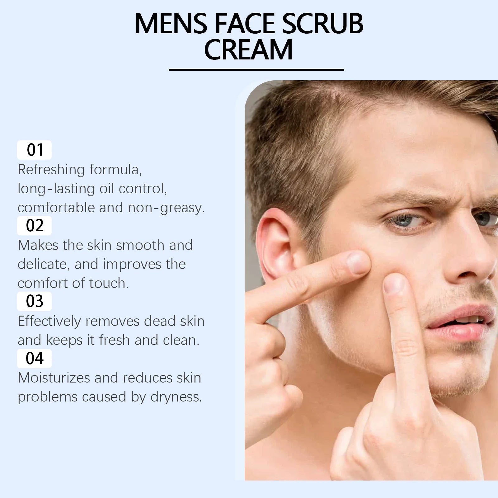 Men Face Oil Control Scrub | Deep Pore Exfoliator | 100ml Tidesmit Scrubs Treatments Tidesmit