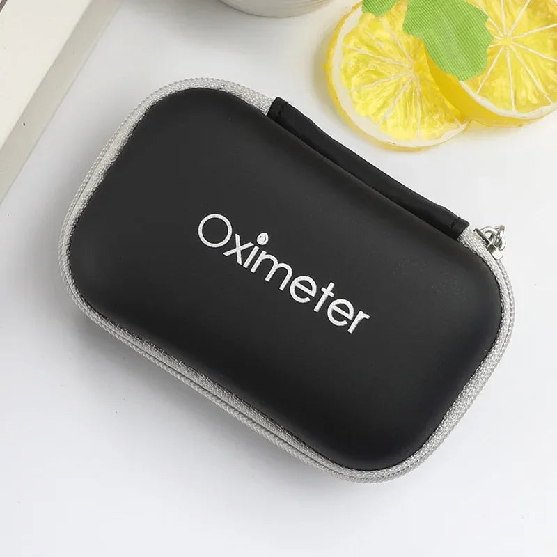 Rechargeable Fingertip Pulse Oximeter Medical Oximeter Strap Lanyard Blood Oxygen Saturation Monitor Digital LED Display Child