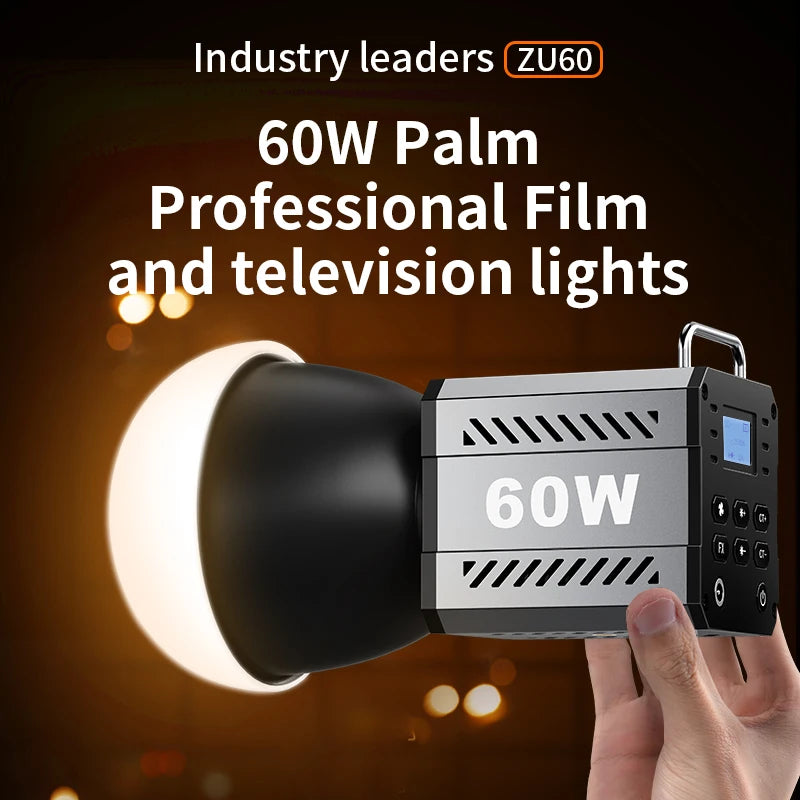 LED Video Light 60W-80W Bi-Color COB Studio Lamp for Content Creation Tidesmit