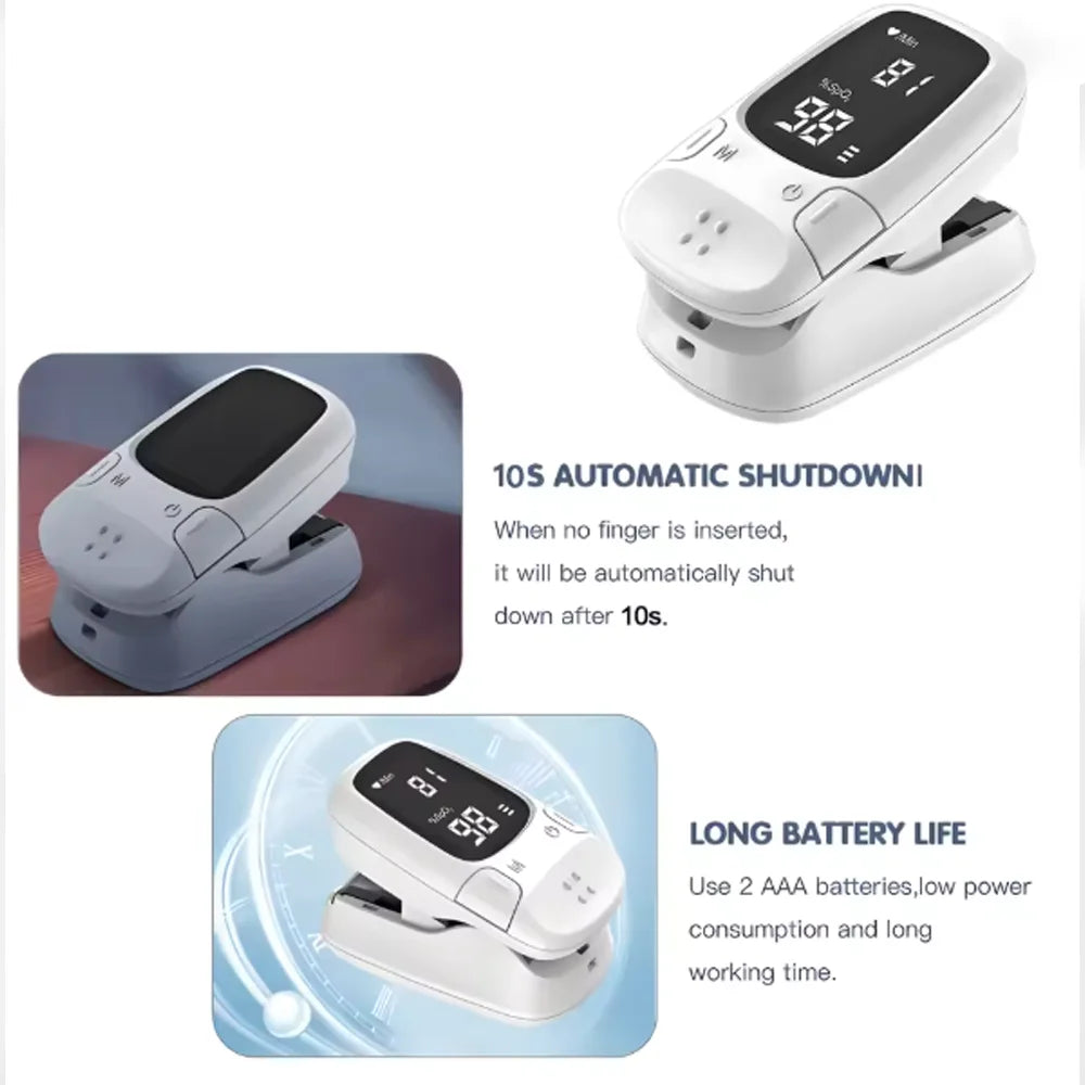 Oximeter Portable Fingertip Pulse Blood Oxygen Saturation Monitor With LED Display Fingertip Oximeter Testing SpO2 Health Care