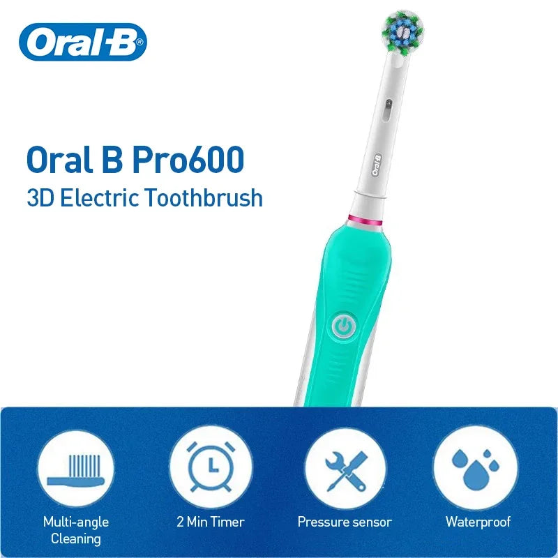 Oral B Sonic Electric Toothbrush Rechargeable 3D Rotating Tooth Brush 14 Days Long Battery Life 2Mins Smart Timer Pro600 Pro1Max