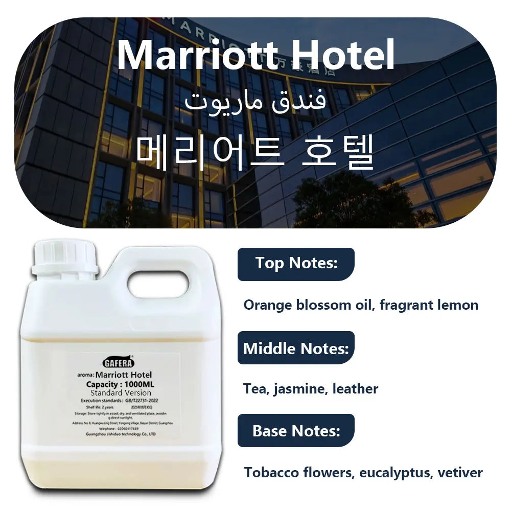 GAFERA 1000ml(33.8 fl.oz) Marriott Hotel/Hilton Essential Oils - For All Waterless Diffuser, Diffuser Replenish Aromatherapy Oil