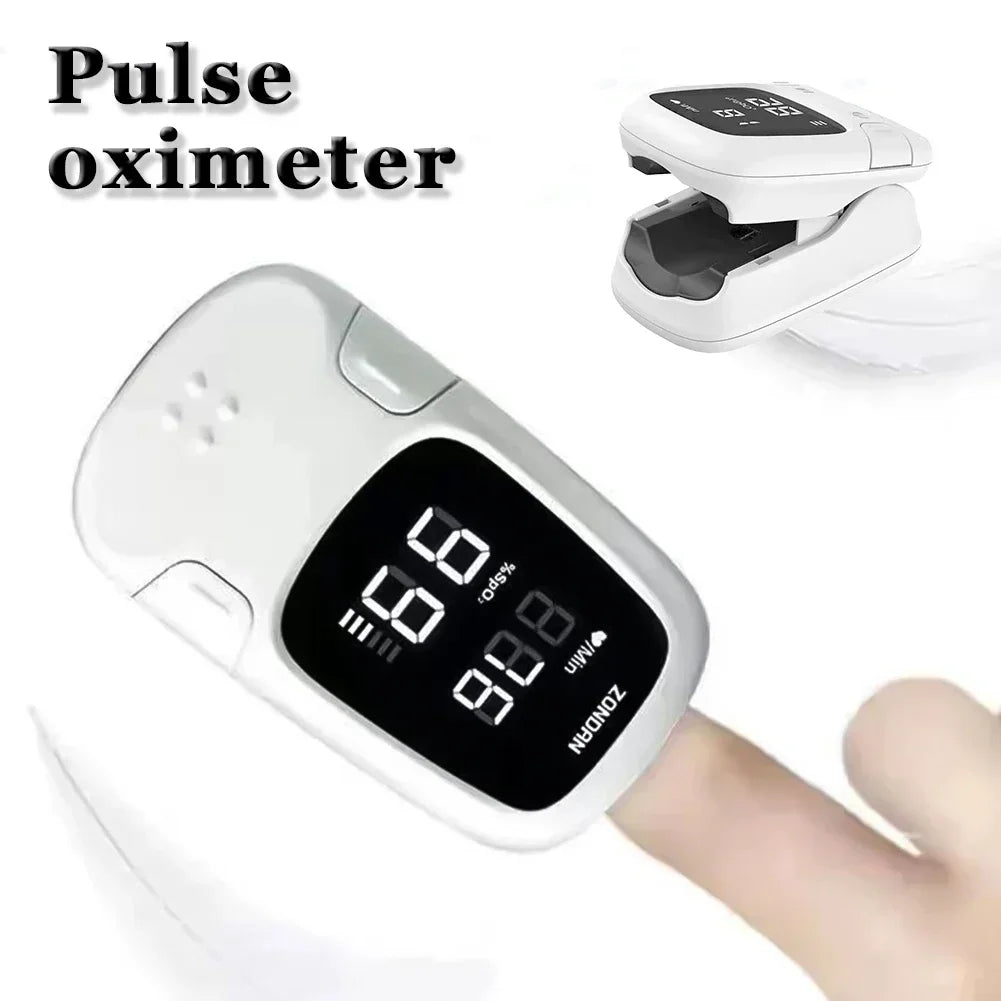 Finger Pulse Oximeter OLED Blood Oxygen Saturation Heart Rate Monitor Oxymeters Medical With Respiratory Digital Oximeter