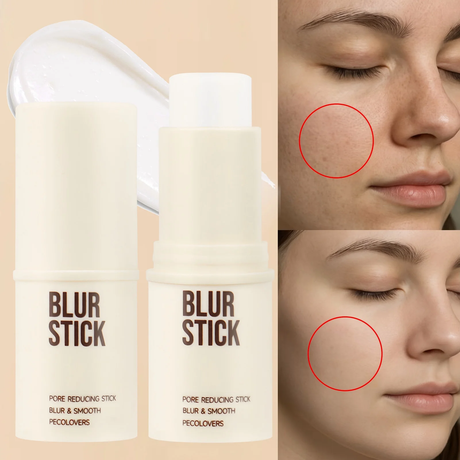 Tidesmit oil-control blur stick face makeup for flawless pore-minimizing finish and long-lasting waterproof wear