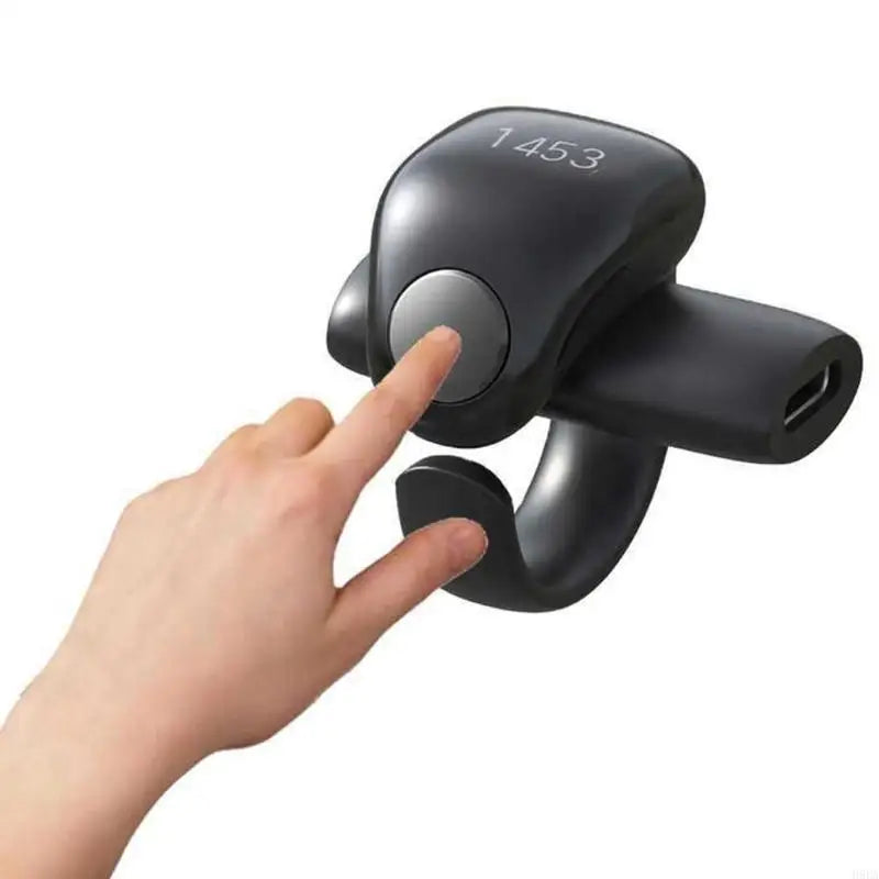 Digital Display Intelligent Counting Rings With Wireless Charger 5 Size Adjustable For Prayer And Zikr Up To 99999 Count Tidesmit