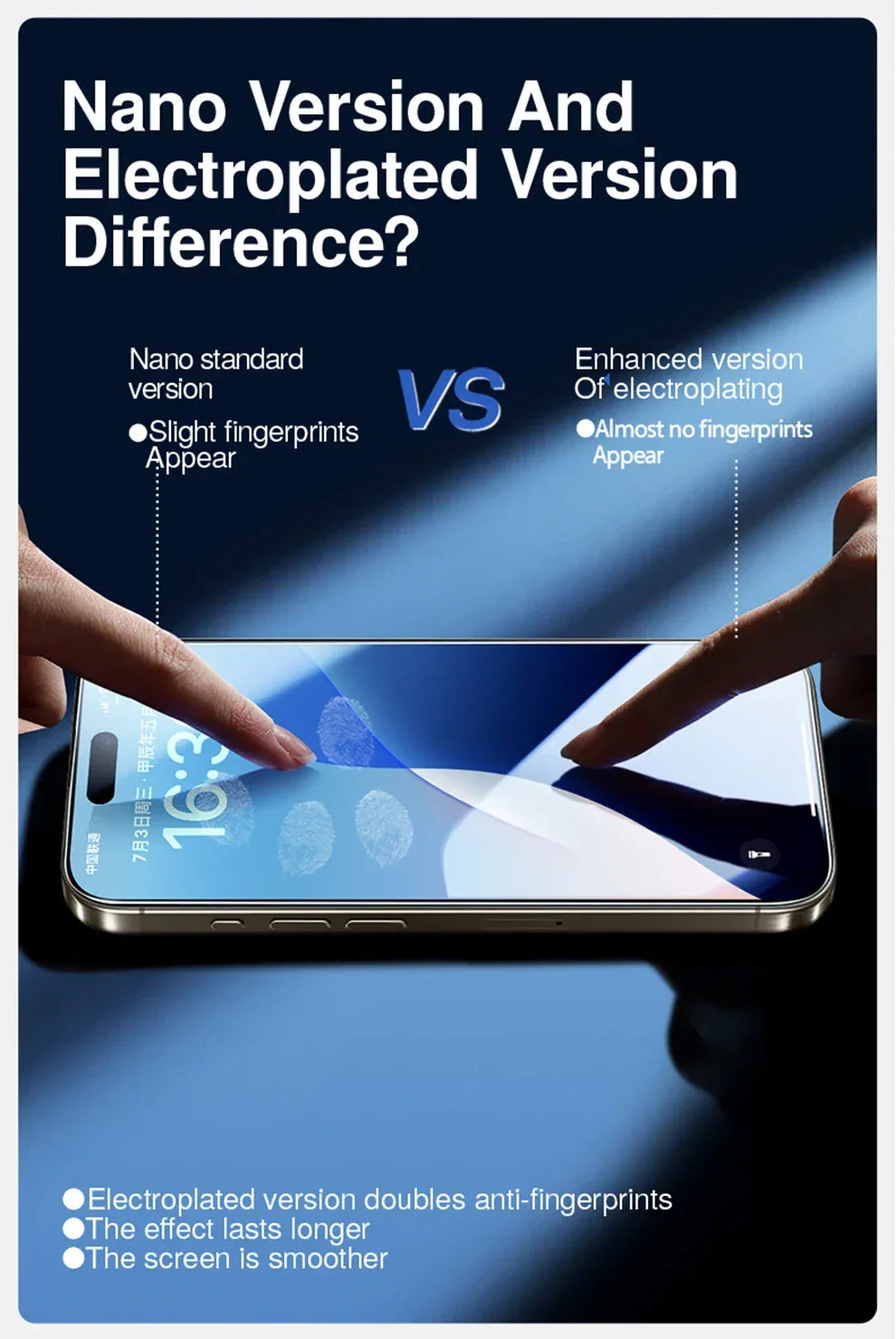 iPhone 17 Pro Max Privacy Screen Protector - 9H Tempered Glass 2PK Tidesmit
