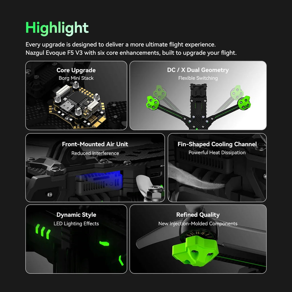 iFlight Nazgul Evoque F5 V3 6S HD O4 - Professional FPV Camera Drone Tidesmit