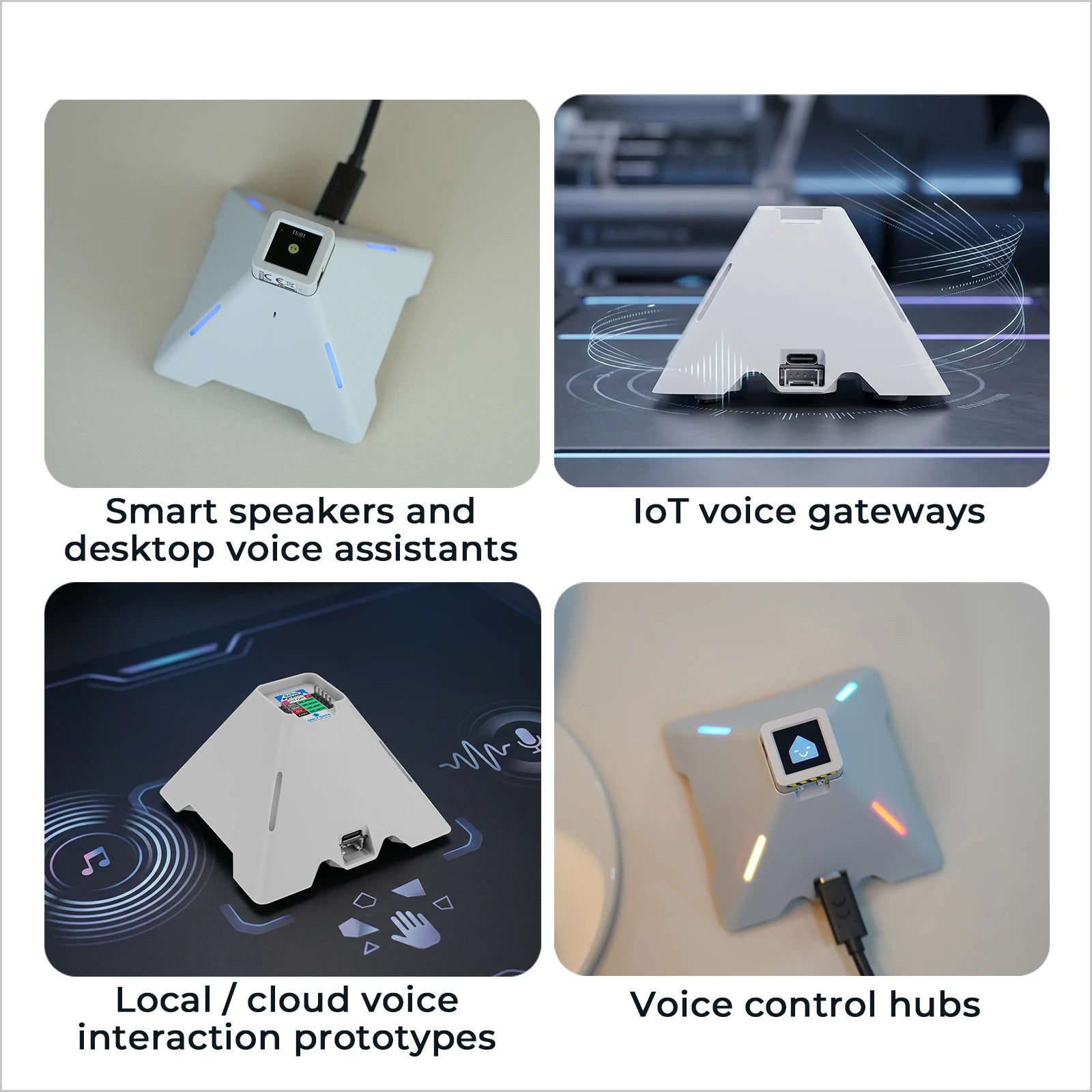 M5Stack Official Voice Pyramid Smart Speaker Base Without M5Atom