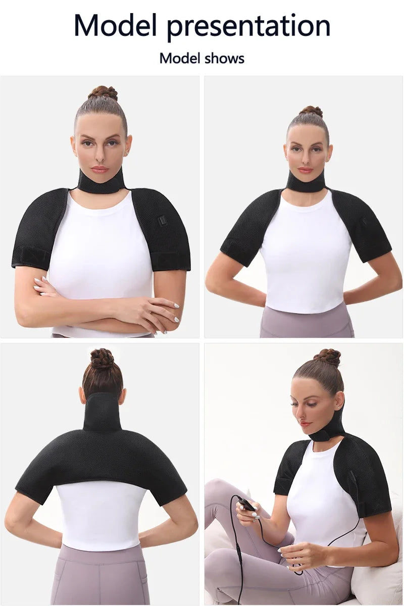 Heated Shoulder and Back Massager - Deep Tissue Muscle Relief Device Back Massage Instrument Tidesmit
