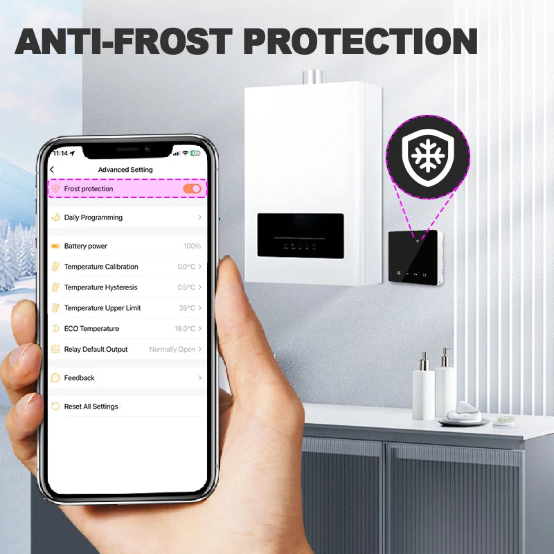 Tuya Smart Thermostat Water Gas Boiler WiFi ZigbeeBattery Wireless Floor Heating Temperature Remote Controller Google Home Alexa