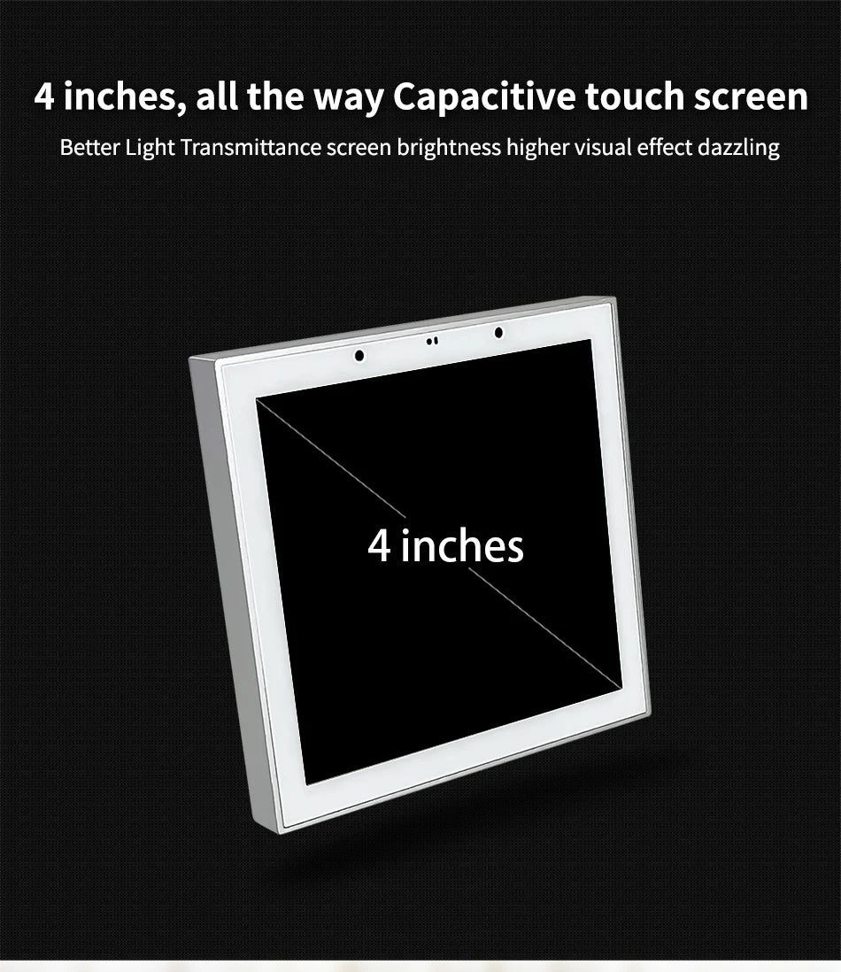 TUYA Smart Home Audio In Wall Amplifier WiFi Bluetooth Music Sound Control Panel Touch Screen Android 11 System Ceiling Speaker
