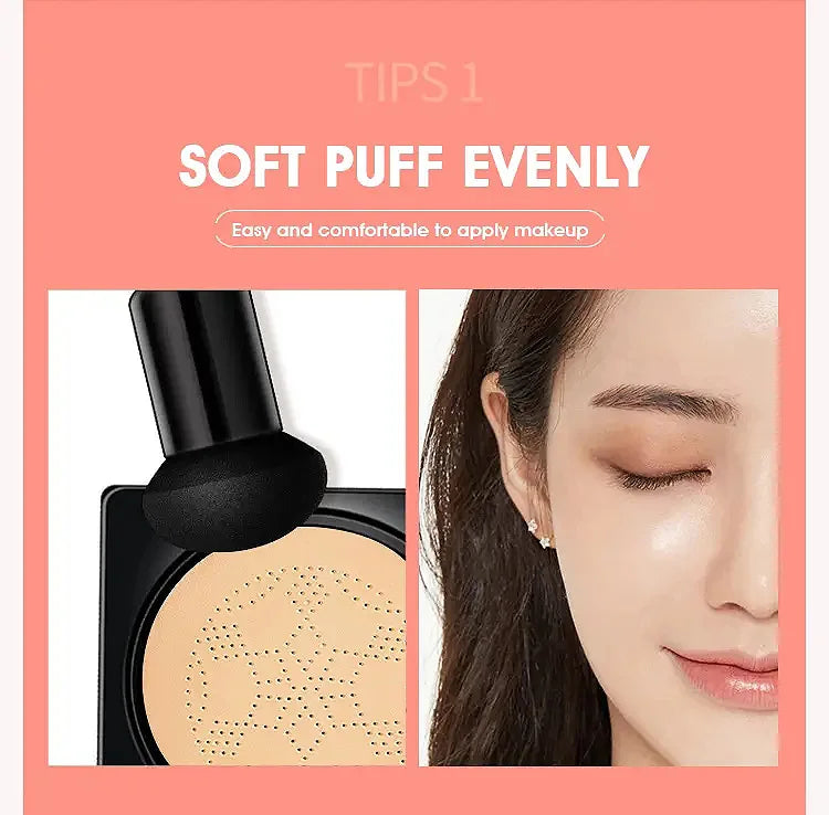 Tidesmit HANRU Mushroom Air Cushion BB Cream lightweight moisturizing face makeup texture close-up