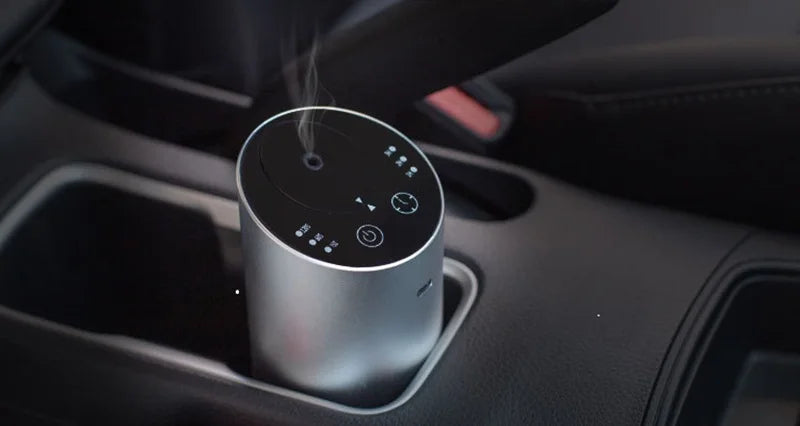 Aluminum Waterless Car Aroma Diffuser 2000mAh Portable Smart Essential Oil Scent Machine Wireless Nebulizer for Auto Home Office