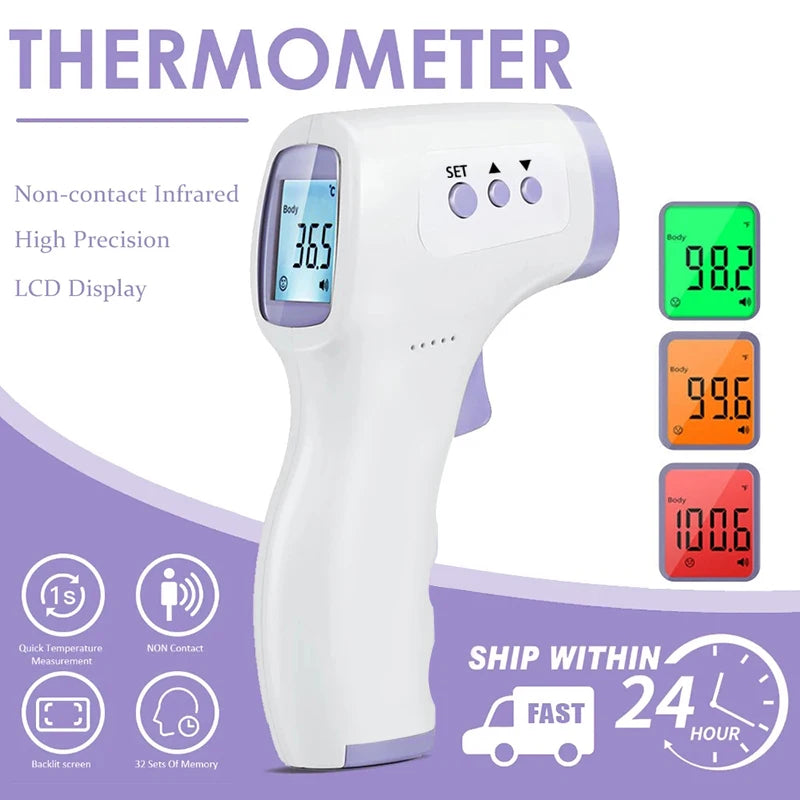 Thermometer Digital Medical Body Thermometer Baby Adult Non-contact Infrared Temperature Tools Home Fever Forehead Thermometer