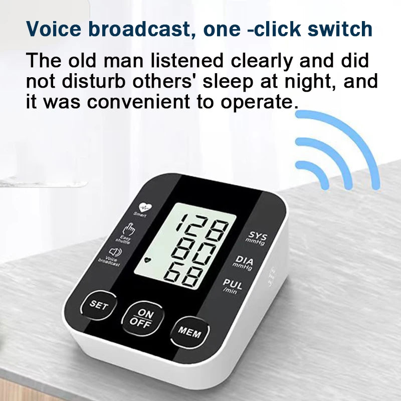 Automatic USB Wrist Blood Pressure Monitor Voice Tonometer Meter Digital Portable Health Care Sphygmomanometer Hematomanome