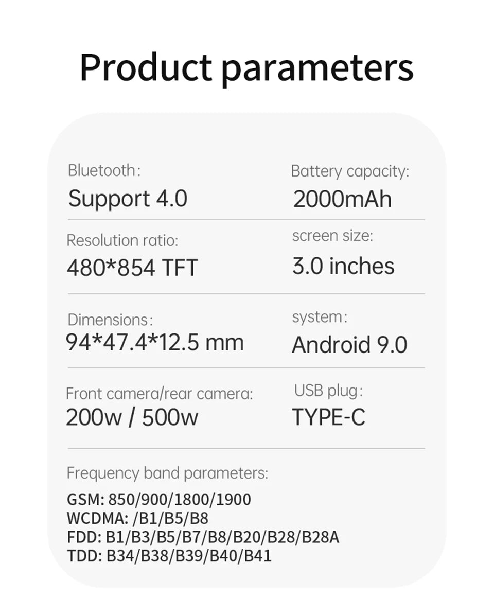 SOYES XS14 Pro 3.0in 4G Mini Smartphone Android 9.0 Dual Sim Face ID Dual Camera WIFI Bluetooth FM Hotspot GPS OTG Mobile Phone