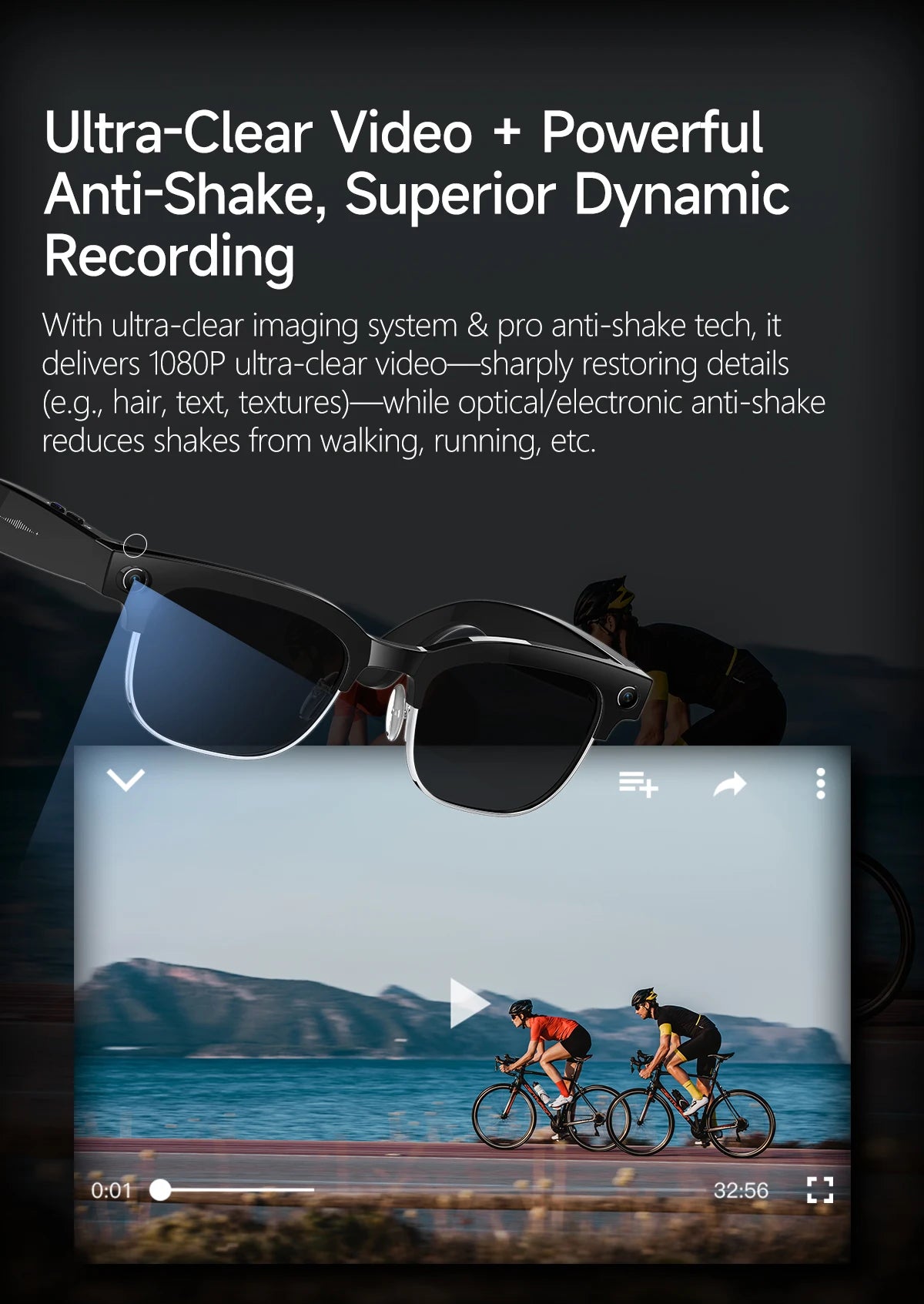Smart Bluetooth Glasses with AI Camera and Live Translation - Tidesmit Tidesmit