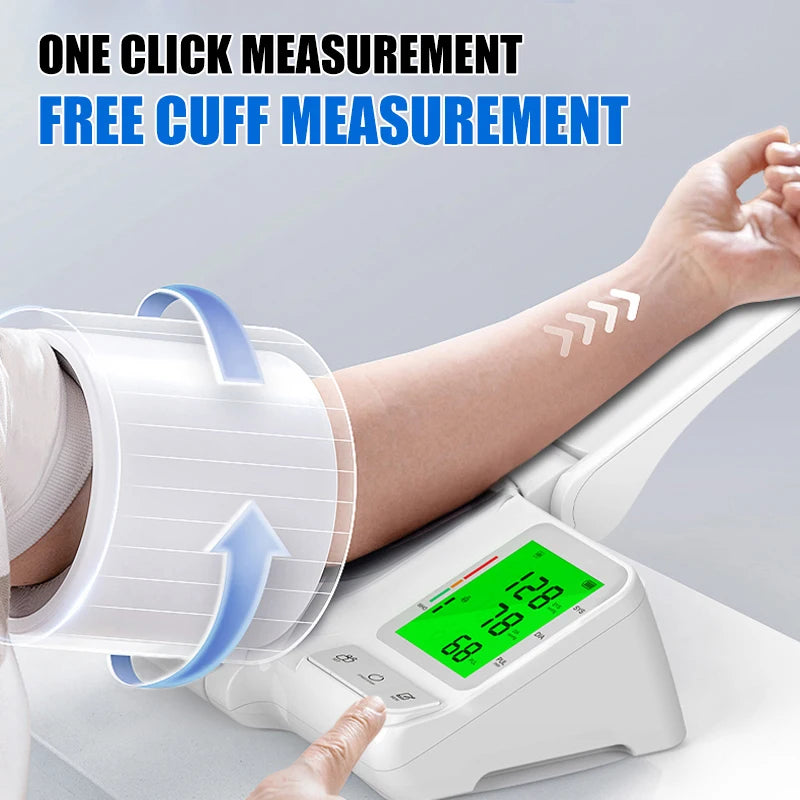 AiQUE Clinic Blood Pressure Monitor Automatic Tunnel Tonometer Digital Upper Arm Sphygmomanometer Tensiometer BP Machine Pulse