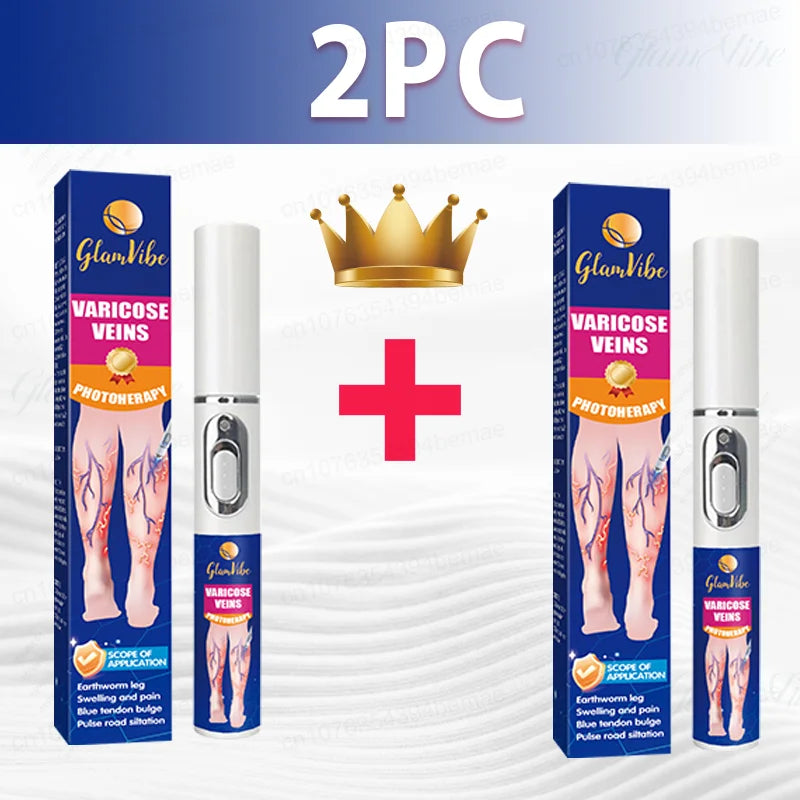 Varicose Veins Laser Therapy Tool - Portable Home Wellness Device Relaxation Treatment 2pc Tidesmit