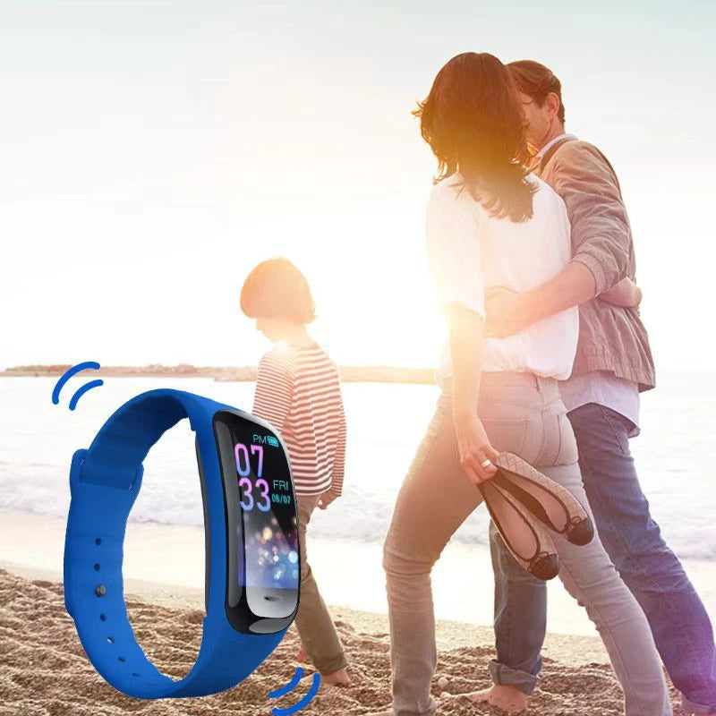Smart Watch C1 Plus Bluetooth Step Counting Sports Bracelet Fitness Tracker Heart Rate Blood Pressure Sleep Men Women Gift