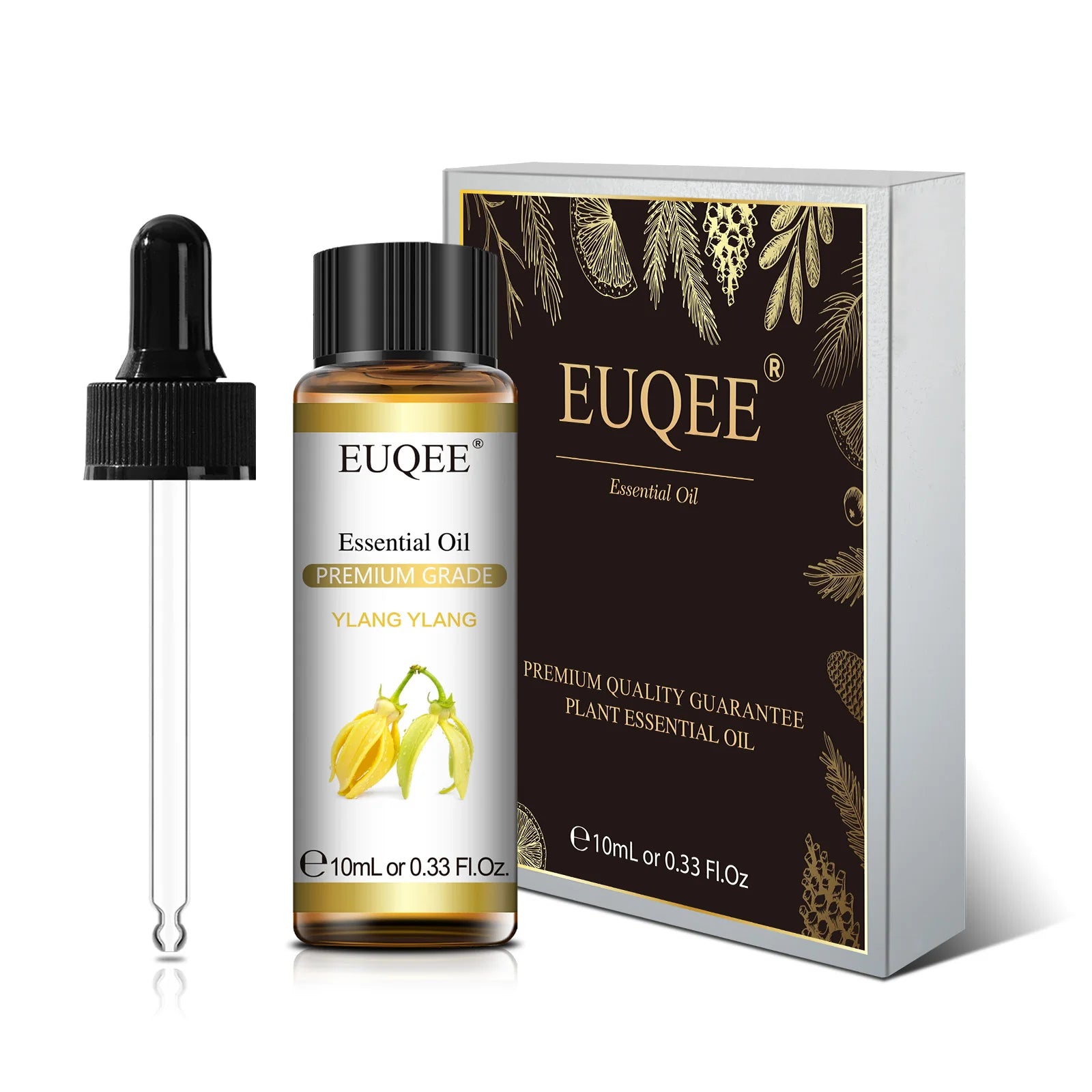 EUQEE 10ml Pure Essential Oil For Aromatherapy Diffuser-Jasmine Eucalyptus Frankincense Cinnamon Lavender Aroma Essential Oils