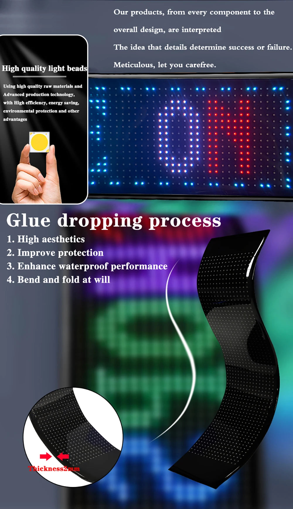 Programmable Car LED Matrix Panel | Flexible DIY Display Sign - Tidesmit Tidesmit