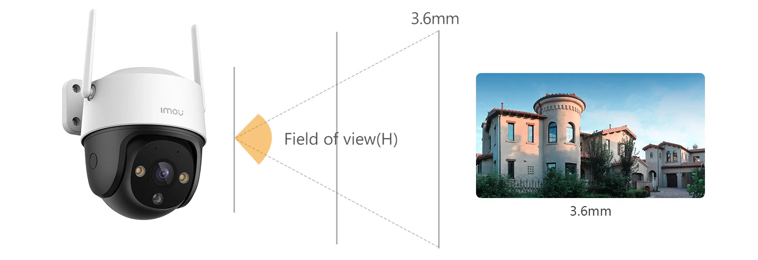 IMOU Cruiser SE+ 3MP/5MP Outdoor PTZ Wi-Fi Camera IP66 Weatherproof Camera Two Way Audio Color Night Vision AI Human Detection