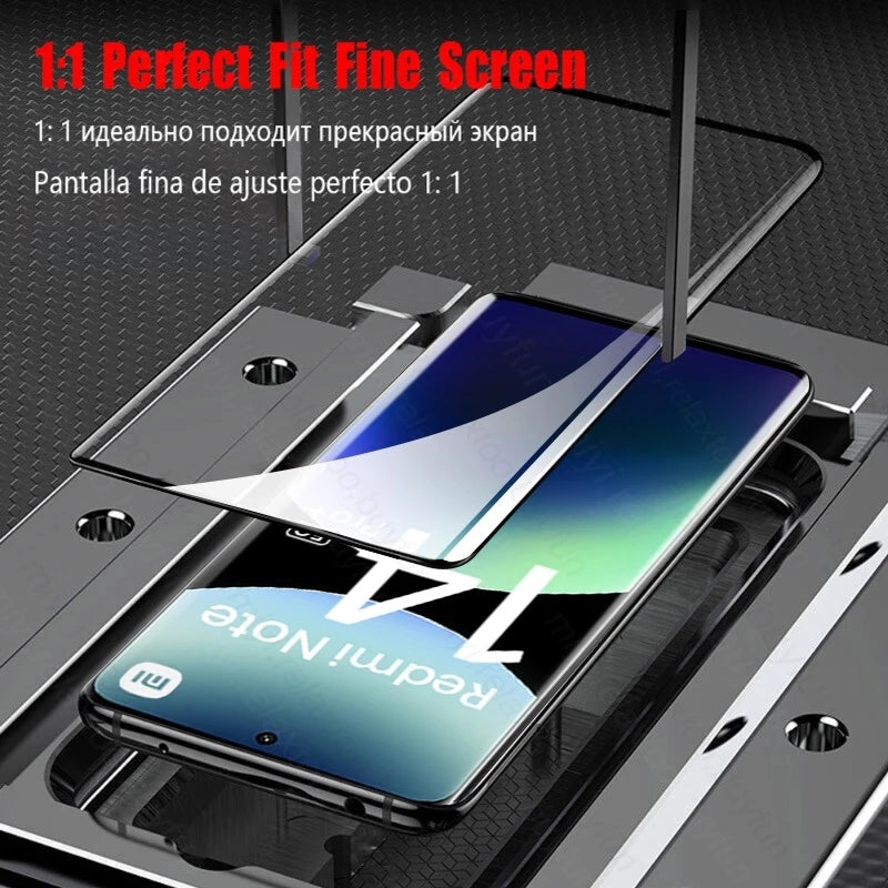 Redmi Note 14 Pro Plus 9D Curved Tempered Glass Screen Protector Tidesmit