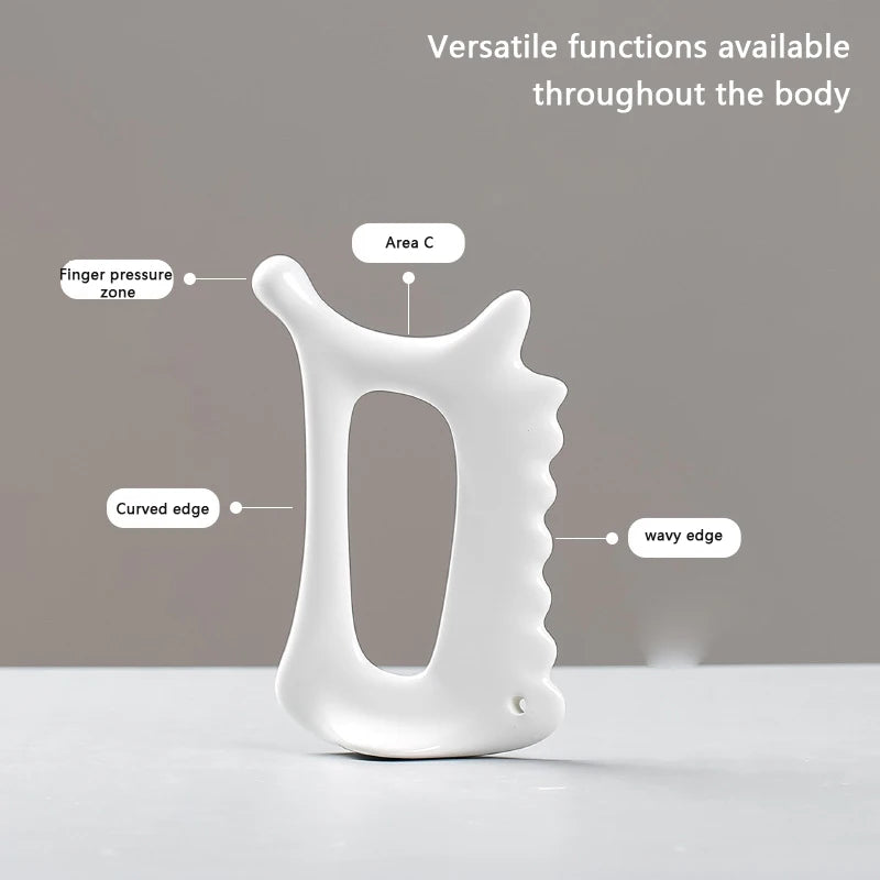 Ceramic Gua Sha Scraping Tool for Natural Lymphatic Drainage - Tidesmit Body Shaping Massage Equipment Tidesmit
