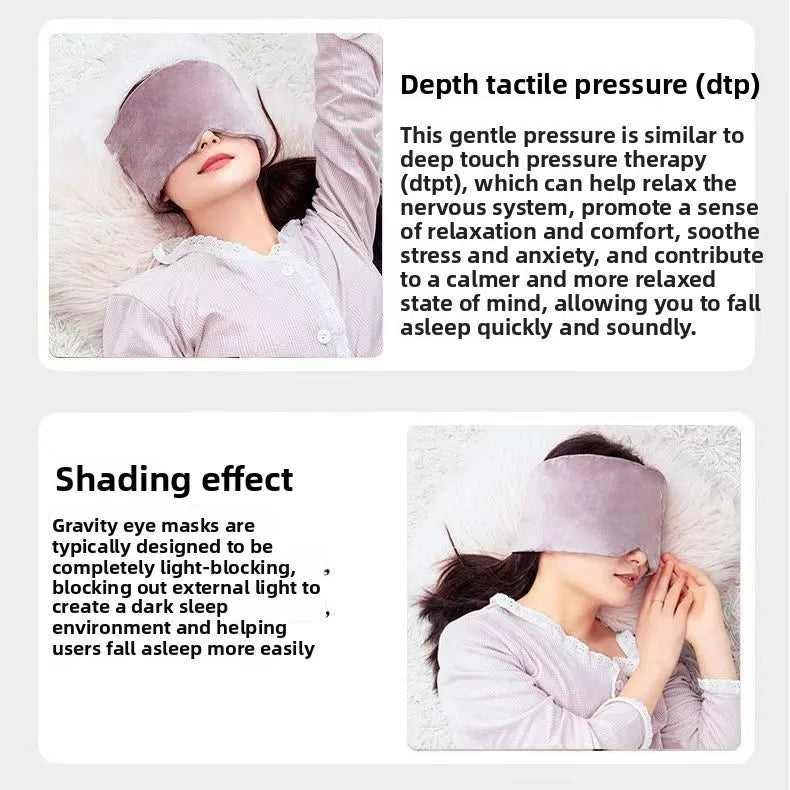 Gravity Sleep Mask Weighted Eye Mask Light Blocking Headband Fatigue Relief Sleeping Aid for Men Women Relaxation Tool Christmas