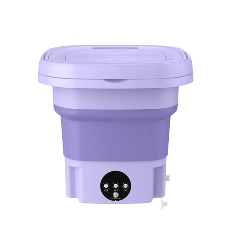 Tidesmit portable foldable washing machine with spin dryer showing compact laundry design for socks and underwear