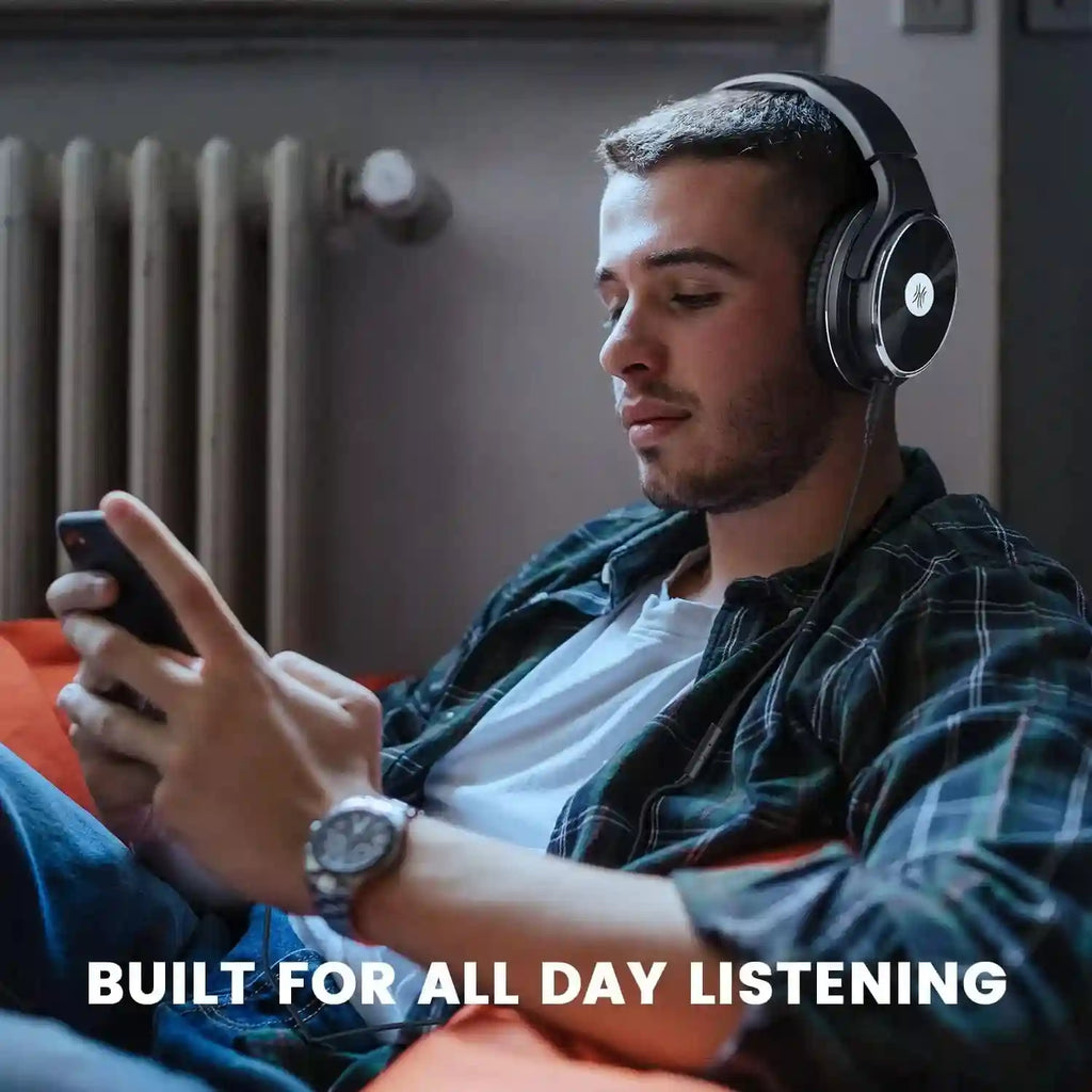 Wired Over-Ear Studio Monitor Headphones for Professional Audio Monitoring Tidesmit