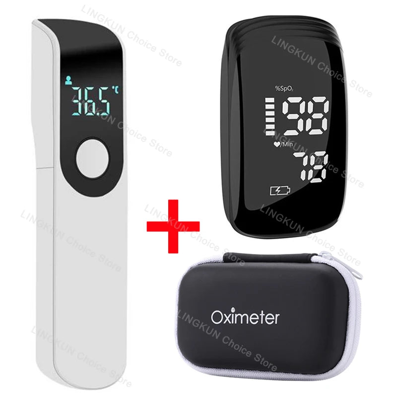 Rechargeable Fingertip Pulse Oximeter Medical Oximeter Strap Lanyard Blood Oxygen Saturation Monitor Digital LED Display Child