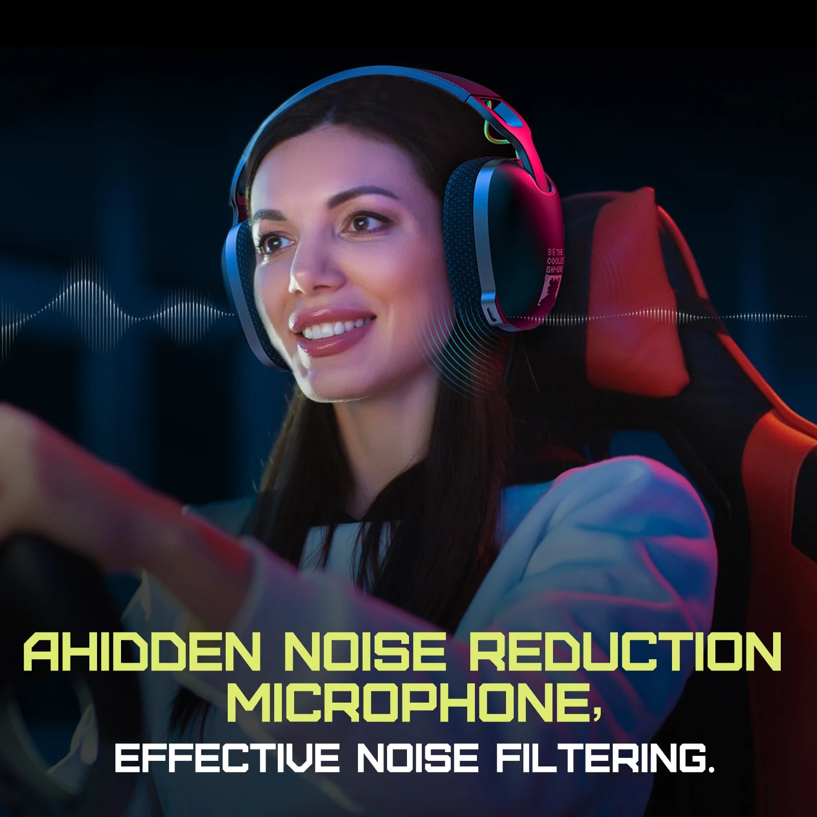 Wireless Gaming Headset with Active Noise Canceling - White Tidesmit Tidesmit