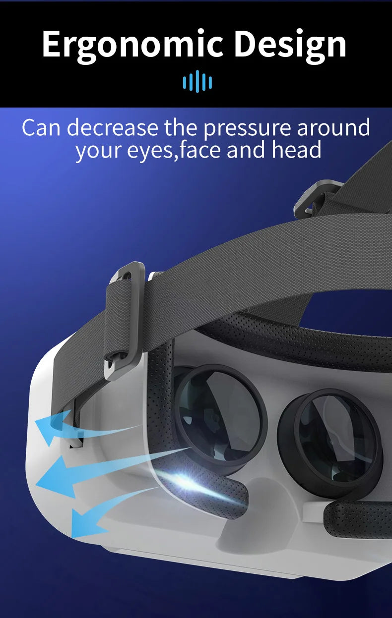 VR Headset for Smartphones - Lightweight Immersive Mobile VR Glasses Tidesmit