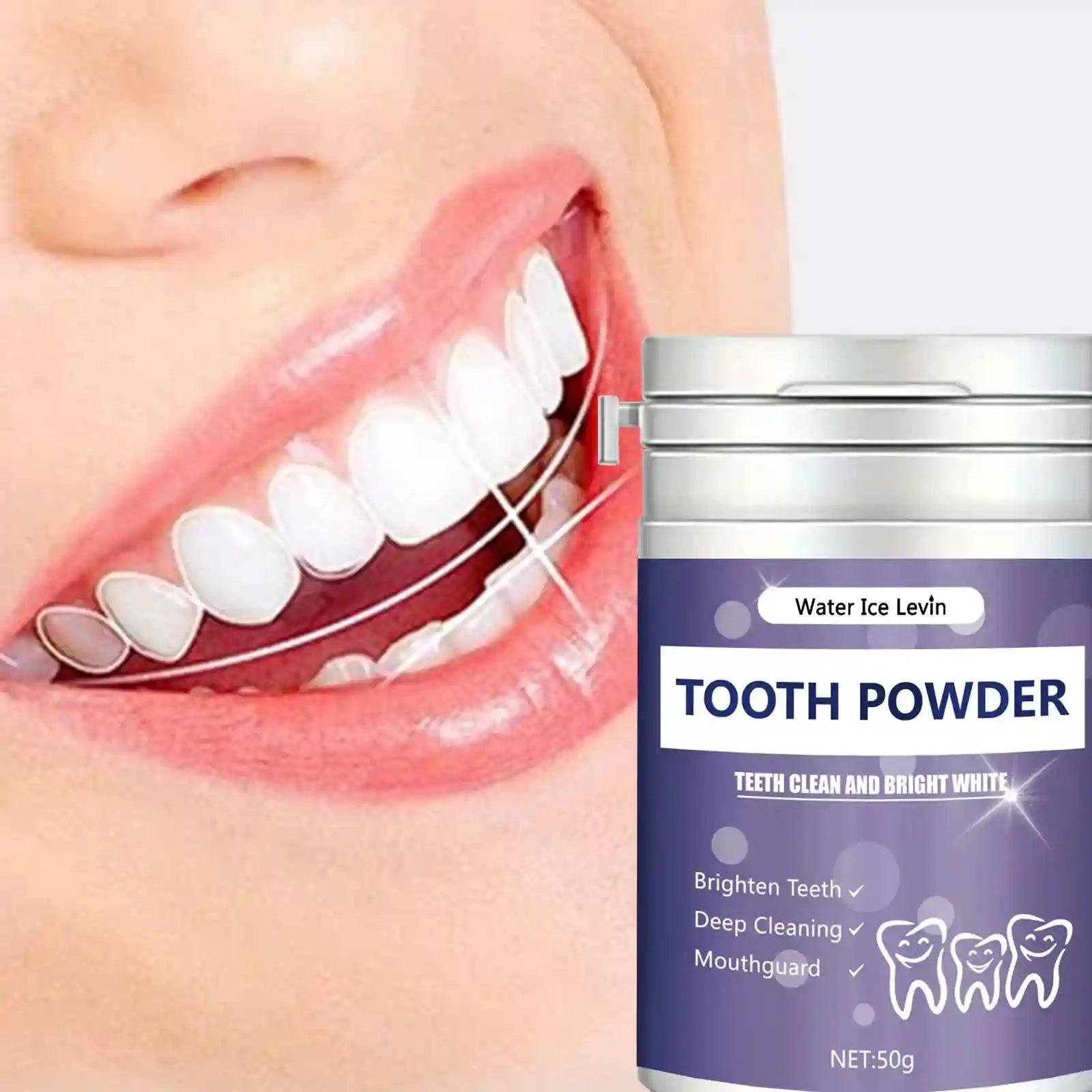 Tidesmit pearl tooth powder for effective teeth whitening and removal of yellow stains for fresh breath