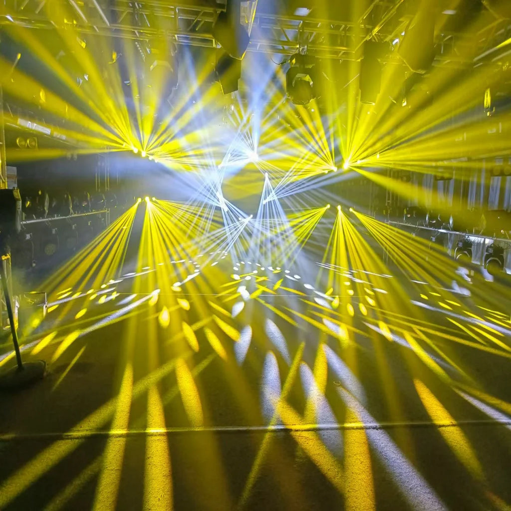 2PCS Mini LED Moving Head Light 150W Beam+Spot+18 Rotating Prisms Dj Dmx Stage Effect Light Disco Bar