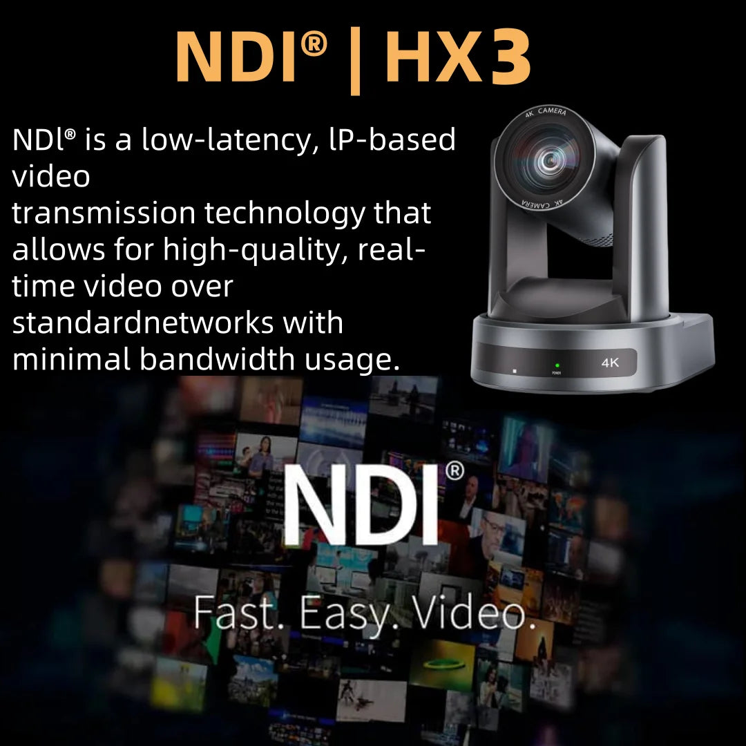 NDI/SDI 4K PTZ Camera 10X 20X Zoom Video Conference Live Streaming HDMI USB IP POE 1080P for Church NetMeeting Broadcast Youtube