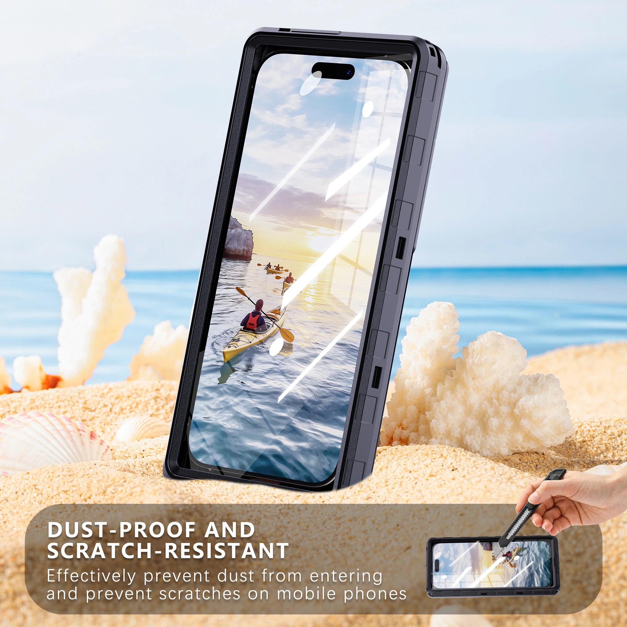 Waterproof Phone Case for 6.9 Inch Devices - IP68 Certified Shockproof Tidesmit