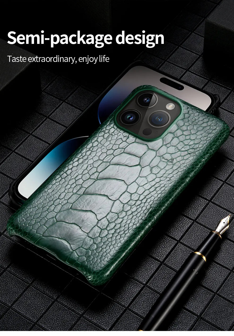iPhone 16 Pro Max Genuine Leather Case | Slim Shock-Absorbing Cover Tidesmit